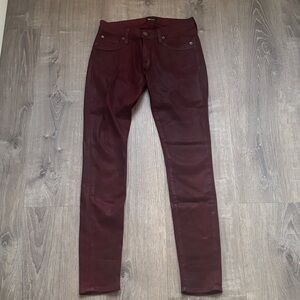 HudsonBurgundy Skinny Jeans